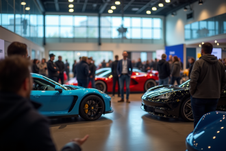 Événement forum automobile avec discussions variées