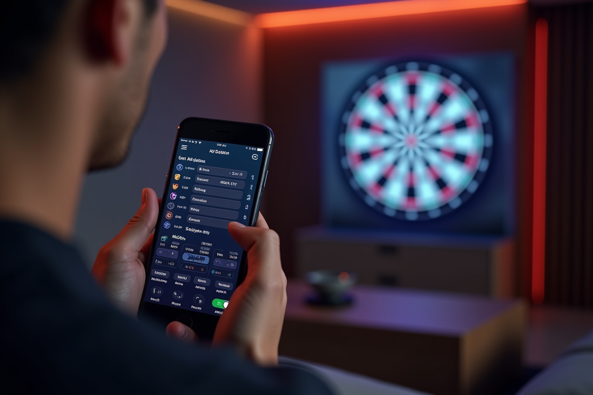 Zoom sur un smartphone affichant les scores d